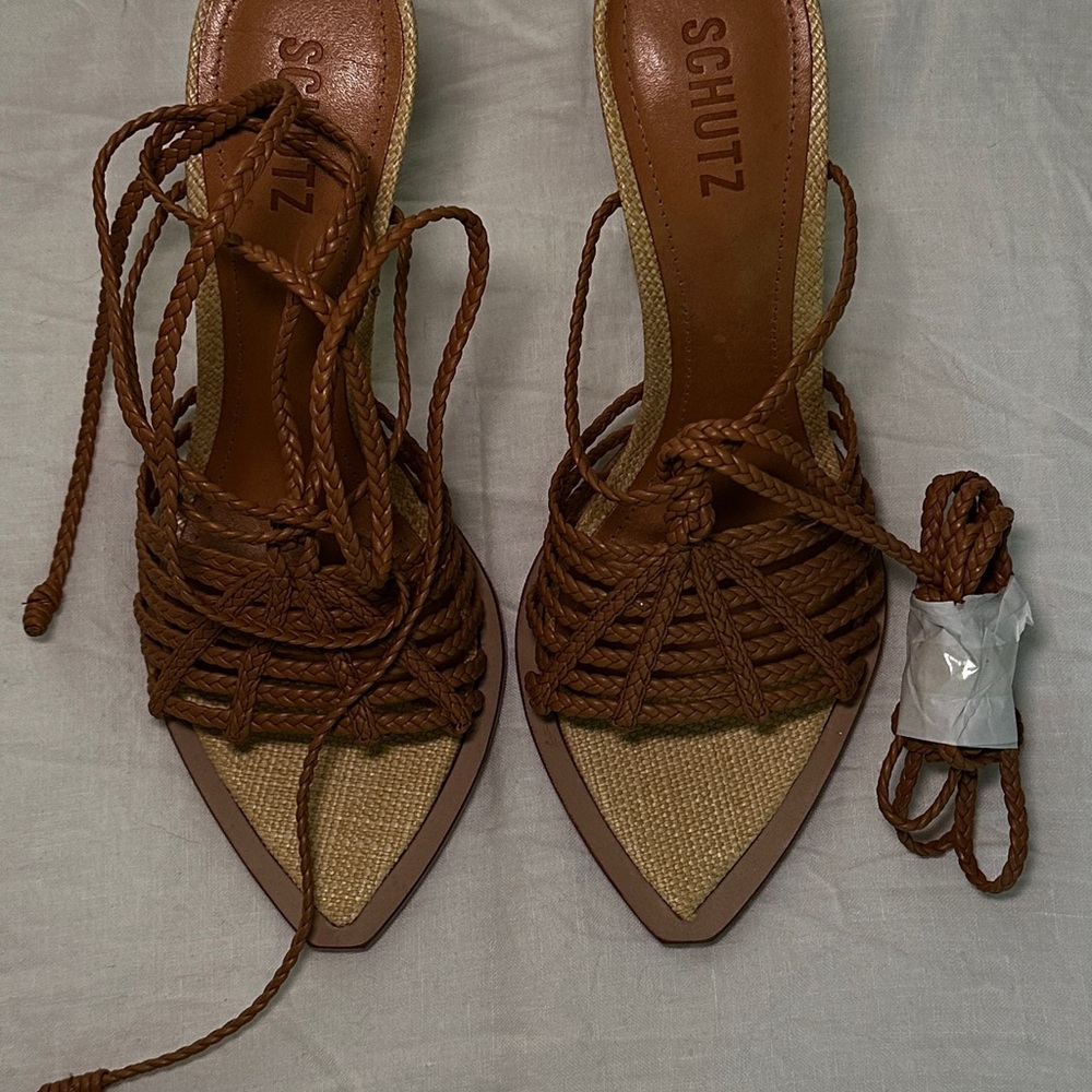 Schutz Women's Brown Strappy Sandals